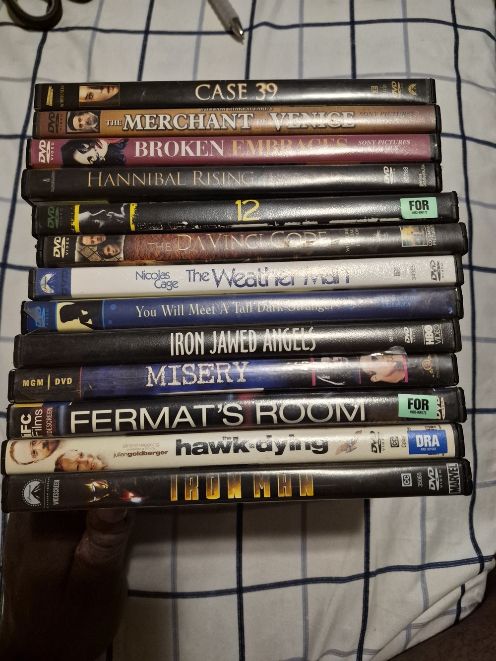 Blockbuster Assorted DVD Movie Collection - Black Spines